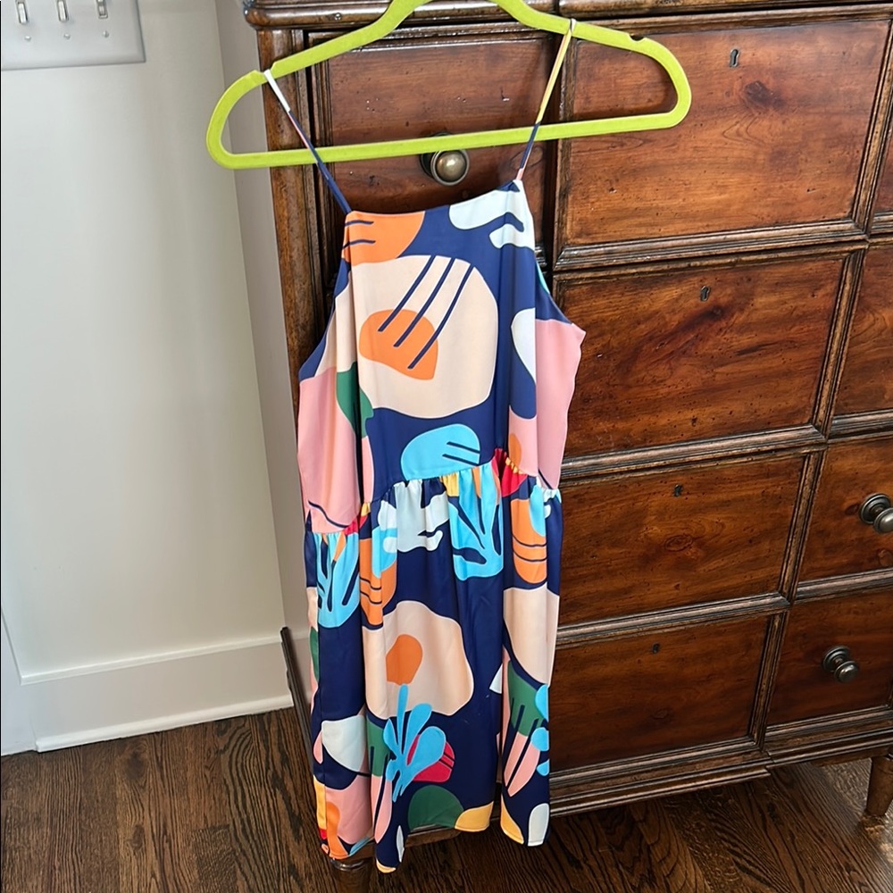 Crosby by Mollie Burch Colorful Sleeveless Dress with Abstract Print